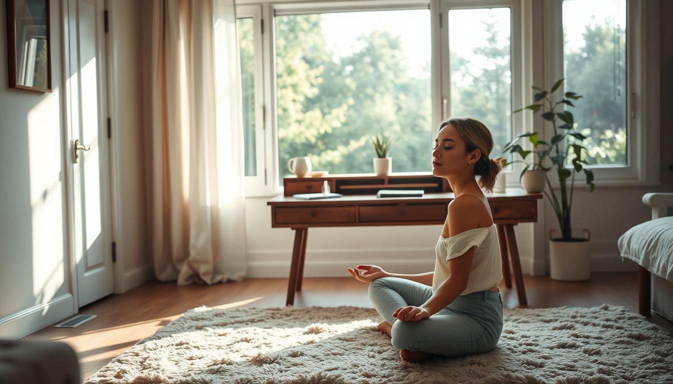 Organized and calm workspace with plants and natural light